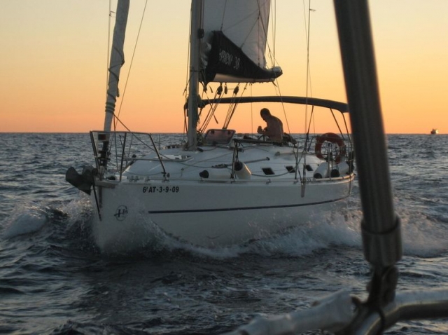 Atardecer en el mar
